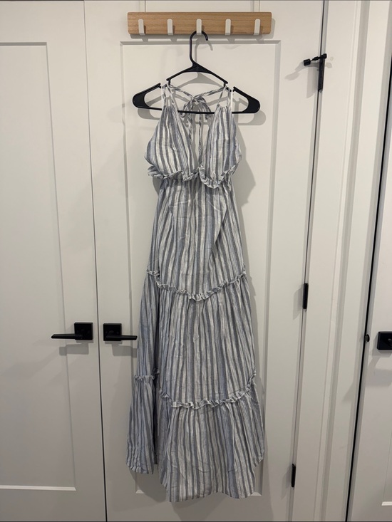 Lulus Dresses & Skirts - Lulu's Blue and White Striped Maxi Sundress